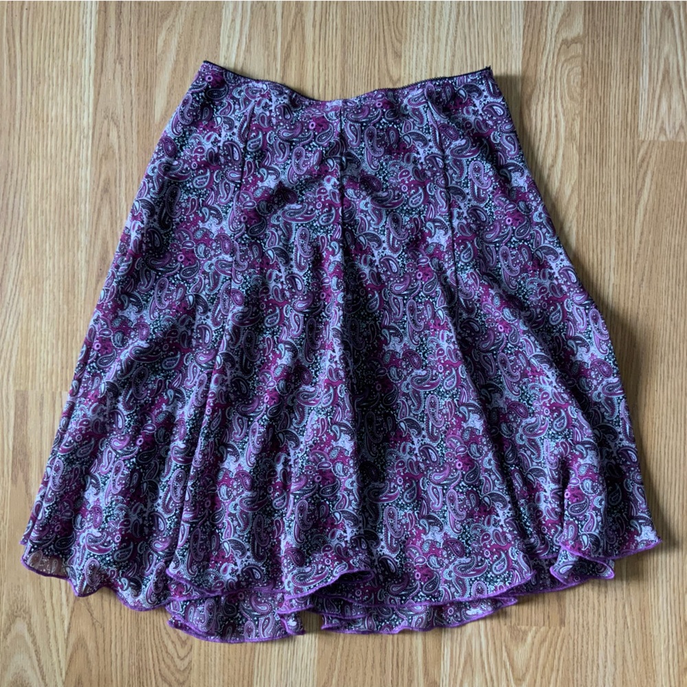 PURPLE Knee-length low rise skirt - Size S